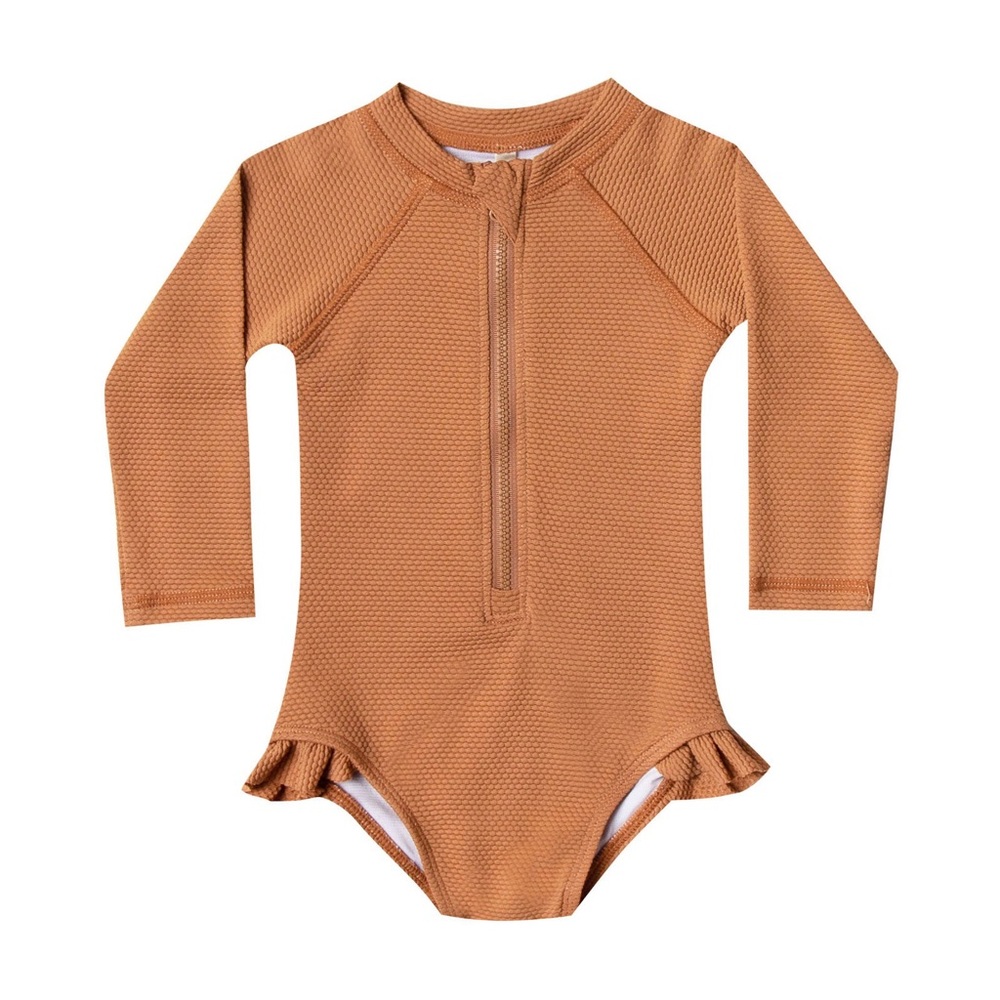 Rylee and Cru Ruffle Swimsuit with Zip NWOT